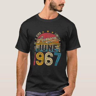 Retro 54 år gammal Fantastisk sedan juni 1967 54 d T Shirt