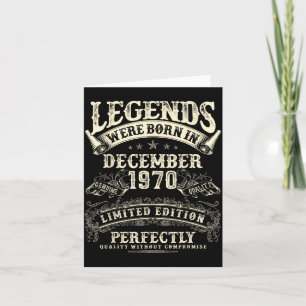 Retro 55-årsdag för män 55 år gammal December 1 Kort