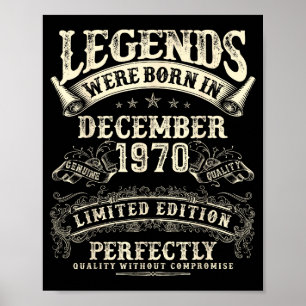 Retro 55-årsdag för män 55 år gammal December 1 Poster