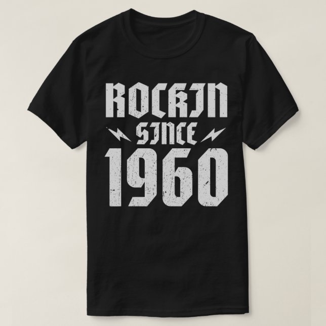 Retro 60 år Rockin sedan 1960 T Shirt (Design framsida)