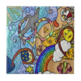 Retro-60-årsjubileum vid keramikplattan kakelplatta