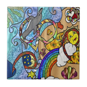 Retro-60-årsjubileum vid keramikplattan kakelplatta