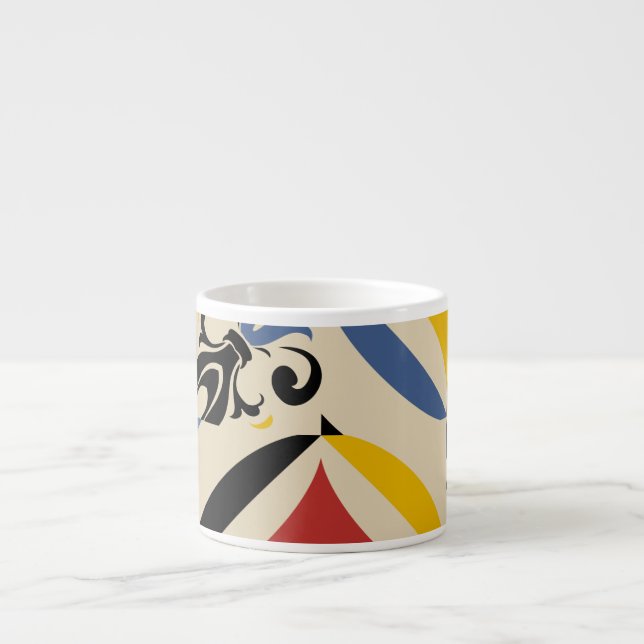 Retro 60 Azulejos Geometric Mönster Espressomugg (Framsidan)