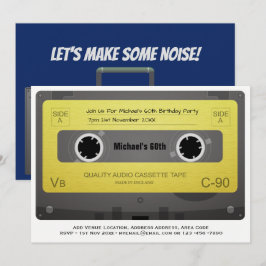 RETRO 60:e födelsedagen MAN Inbjudan Music Cassett