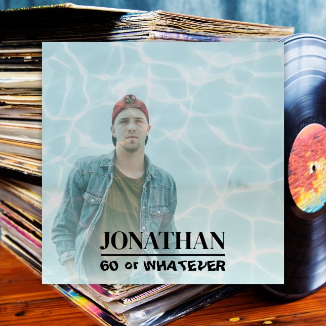 Retro 60:e födelsedagsalbumhölje 90:s musik inbjudningar (Skapare uppladdad)