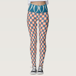 Retro 60 Kaliforniens schackbrädesvåg Leggings
