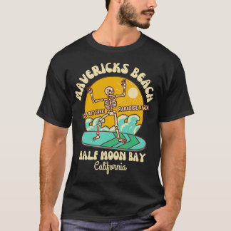Retro 60 Mavericks Beach Halva Måne Bay Califo T Shirt