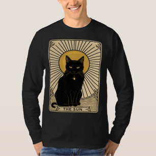 Retro 60- och 70-talsvibbar Katt Tarot Sol Tarotko T Shirt