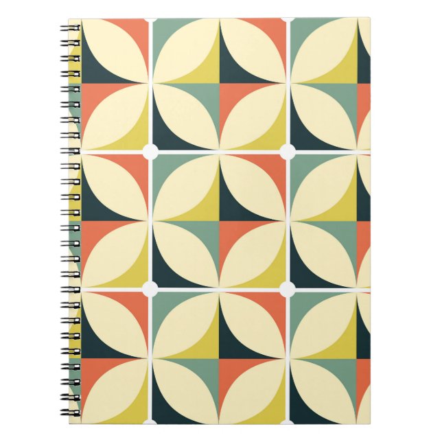 Retro 60:s 70:e geometriska mönster. anteckningsbok (Framsidan)