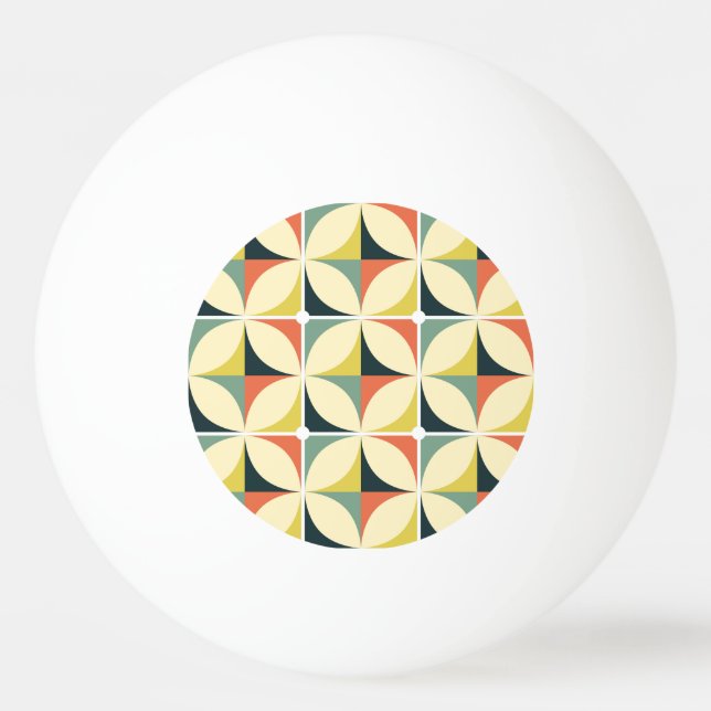 Retro 60:s 70:e geometriska mönster. pingisboll (Framsidan)
