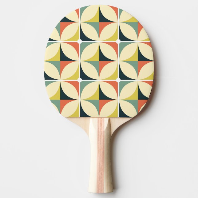 Retro 60:s 70:e geometriska mönster. pingisracket (Framsidan)