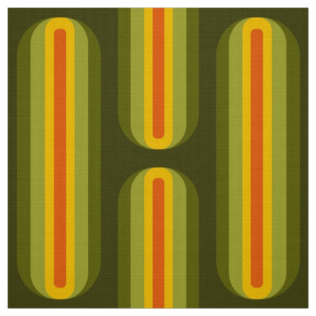 Retro 60 s, 70:s mönster-formaterad väv tyg (Provkarta)