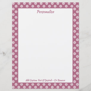 Retro 60 s Flower Lila Flower Mönster Personalize