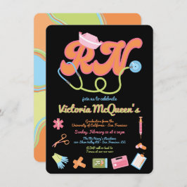 Retro 60:s inbjudan till Nurse Studenten