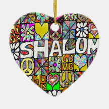 Retro 60 s Psychedelic Shalom KÄRLEK