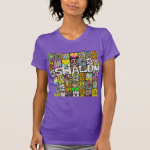 Retro 60 s Psychedelic Shalom KÄRLEK T-Shirt