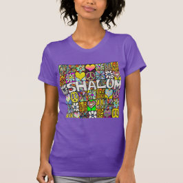Retro 60 s Psychedelic Shalom KÄRLEK T-Shirt