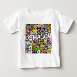 Retro 60 s Psychedelic Shalom KÄRLEK T Shirt