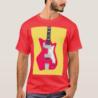 Retro 60-sekunders Sten Electric Guitar Gult Surfa T Shirt