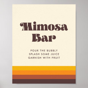 Retro 60-sekunders Vintage Mid Bröllop Flinflip fl Poster