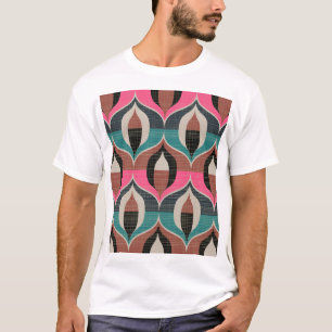 Retro 60 Stil sjölösa Mönster T Shirt