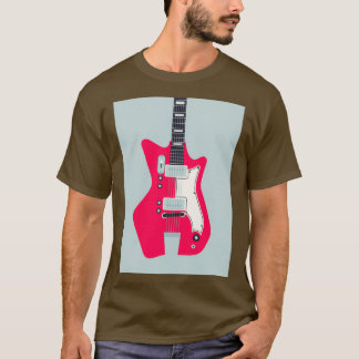 Retro 60 Surfa Sten Electric Guitar Grått T Shirt