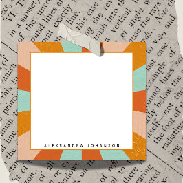 Retro 60-tal 70-tal Groovy Hippie Namn på anpassni Post-it Block