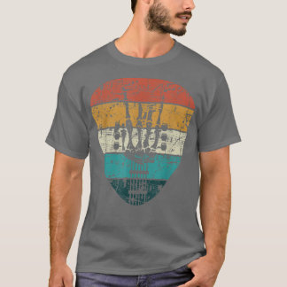 Retro 60-tal 70-tal Rock and roll Skeleton Guitar T Shirt