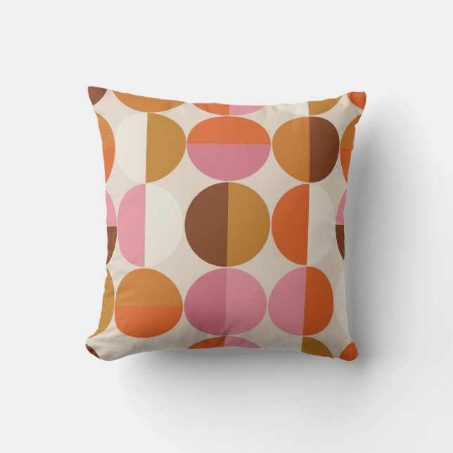 Retro 60-tal - 70-tal stil med regnbåge hippie sol kudde (Framsida)