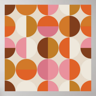 Retro 60-tal - 70-tal stil med regnbåge hippie sol poster