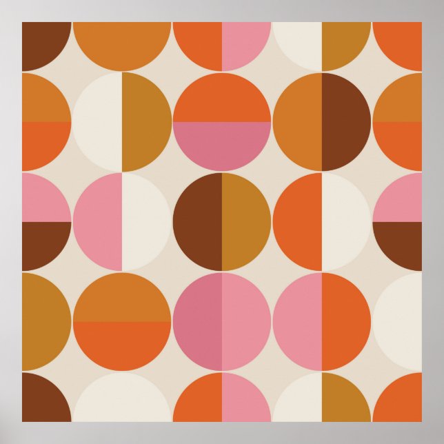 Retro 60-tal - 70-tal stil med regnbåge hippie sol poster (Framsidan)