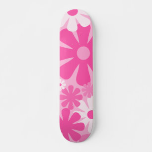 Retro 60-tal, 70-tal, Y2K Aestesiskt Blommönster v Mini Skateboard Bräda 18,5 Cm