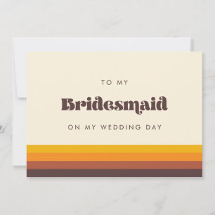Retro 60-tal till min Bridesmaid på mitt bröllopsd Inbjudningar