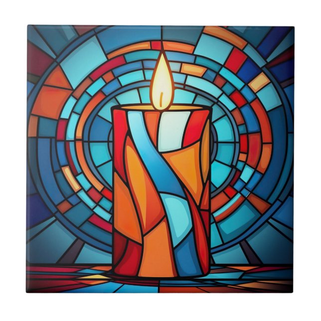 Retro 60-talets julljus kakelplatta (Framsidan)