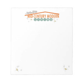 Retro 60-talets moderna Anteckningsblock i mitten 