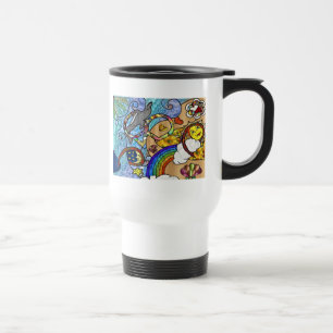 Retro 60-talets psykodelic på skannerskorgen resemugg
