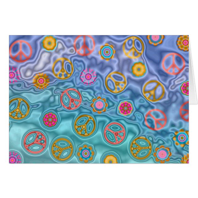 Retro 60-talets skänkningar för Vinkara havsbottna Hälsningskort (Framsidan Horizontal)