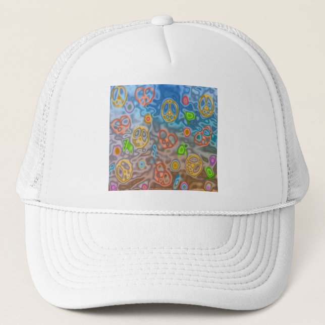 Retro 60-talets skisser för fredliga Ocean Life Ap Keps (Framsida)