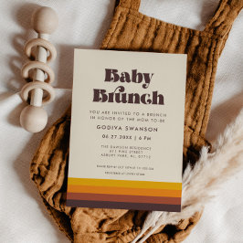 Retro 60-talets Vintage Baby Brunch för Mid Centur Inbjudningar