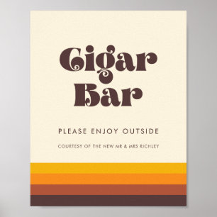 Retro 60-talets Vintage bröllop Cigar Pub-tecken Poster