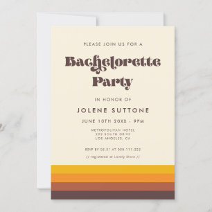 Retro-60-talets Vintage "Mid Century Bachelorette  Inbjudningar