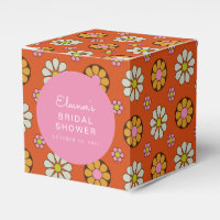 Retro 60-tals Blommor Orange Rosa Bröllopsfest Anp