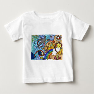 Retro 60-tals Psykedelisk Vid Stranden Presentkläd T-shirt