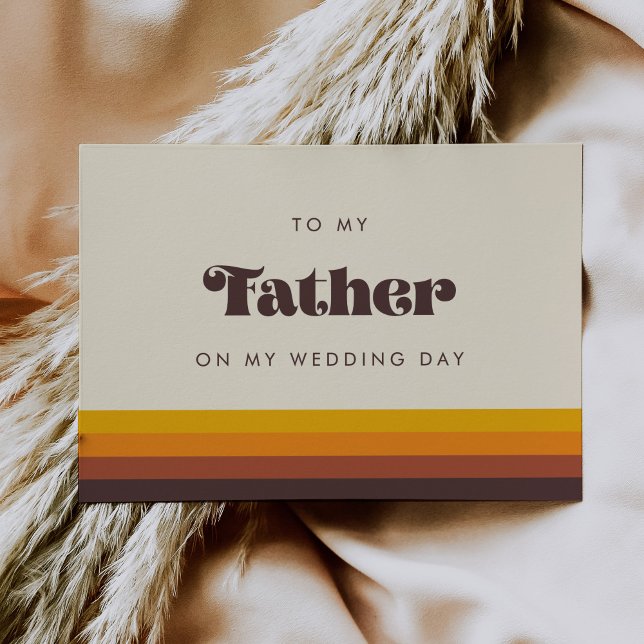 Retro 60 till min far på mitt bröllopsdag-kort inbjudningar (Skapare uppladdad)