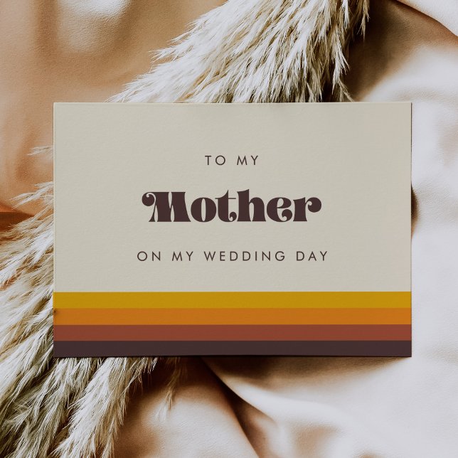 Retro 60 till min mor på mitt bröllopsdag-kort inbjudningar (Skapare uppladdad)