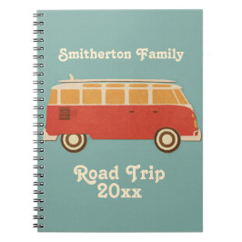 Retro 60 Van Family Road Resa Vacation Anteckningsbok