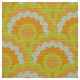 Retro 60s 70-sekunders Mod-struktur Scallop mönste Tyg
