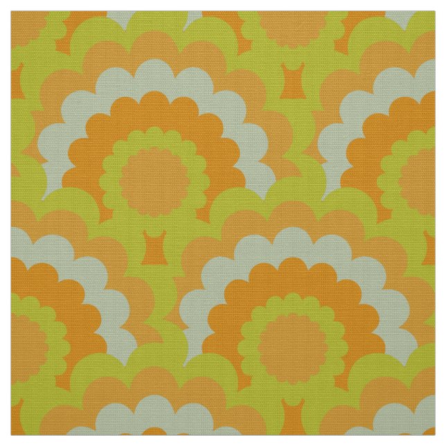 Retro 60s 70-sekunders Mod-struktur Scallop mönste Tyg (Provkarta)
