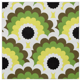 Retro 60s 70-sekunders Mod-struktur Scallop mönste Tyg