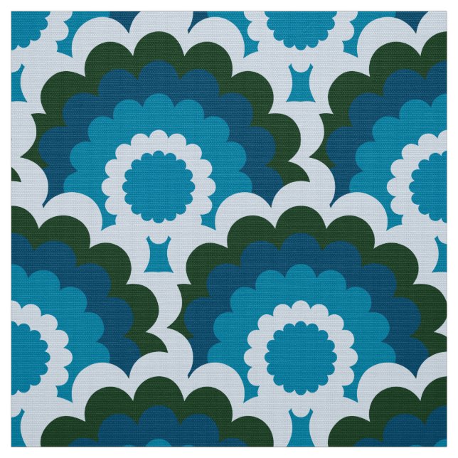 Retro 60s 70-sekunders Mod-struktur Scallop mönste Tyg (Provkarta)